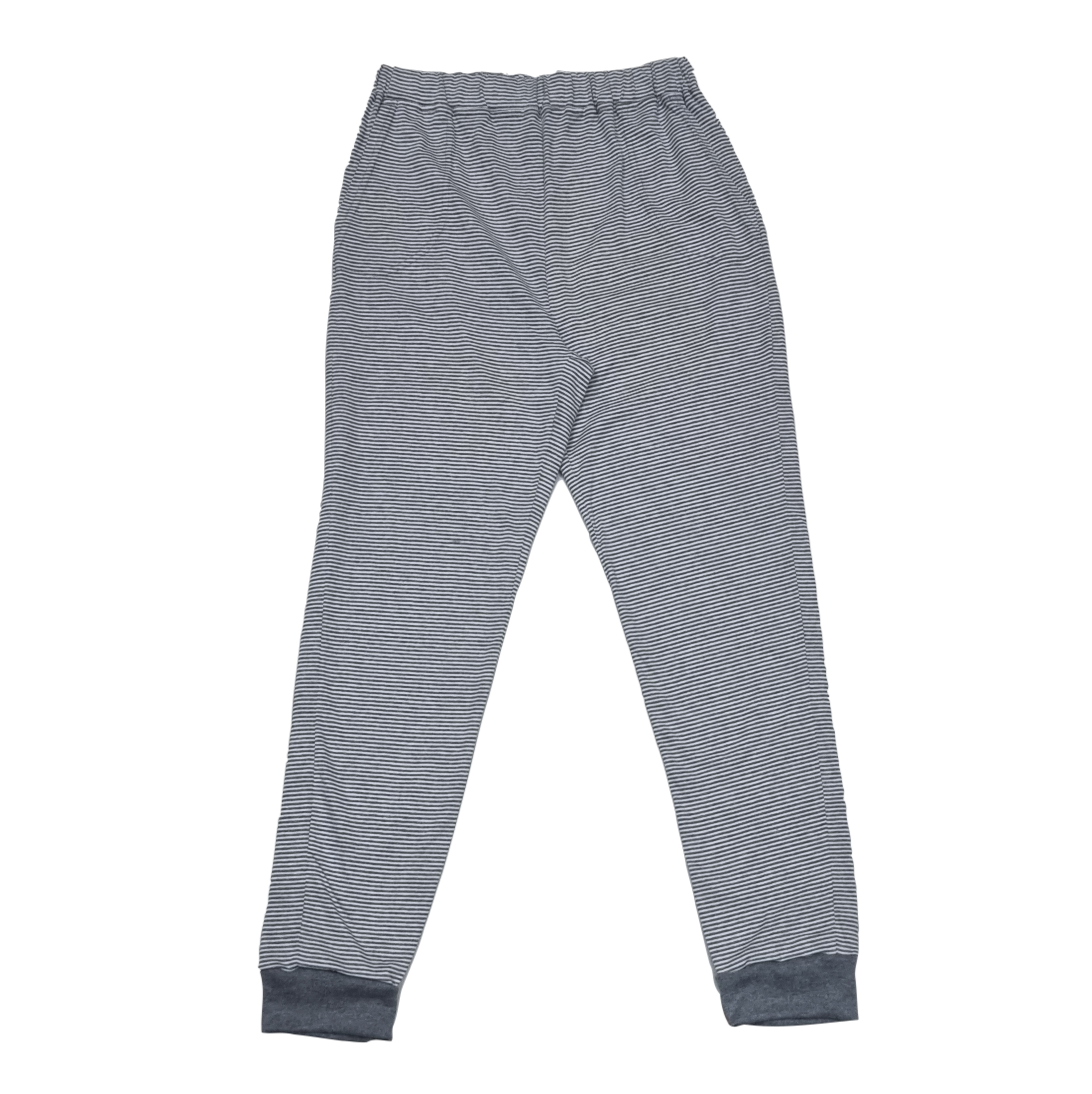 pijama algodon rayado largo mujer gris pantalon